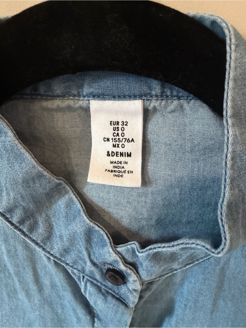 Denim Ruffle Front Jacket - Light Blue - Picture 4 of 4